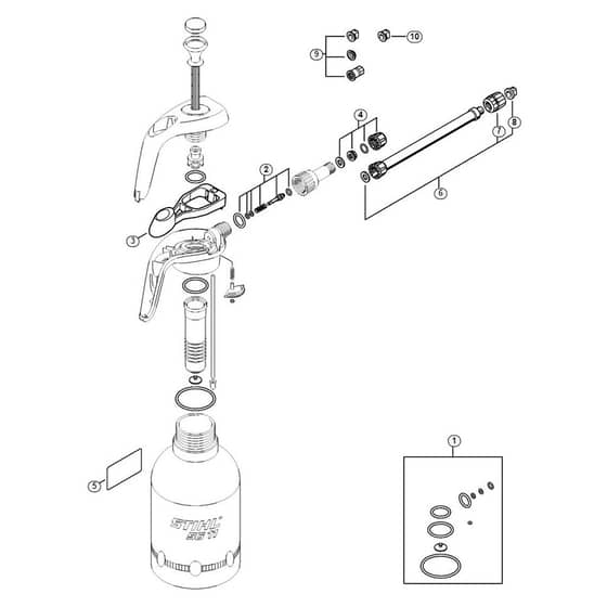 Genuine Stihl SG11 / A - Pump, Nozzle