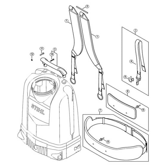 Genuine Stihl SG71 / C - Harness