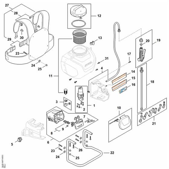 Stihl SGA60.0 - Spare Parts - Parts Diagram