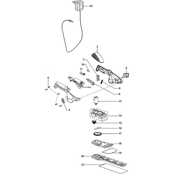 SGS 60 LI - 2009-2017 - 253036002/09 - Stiga Hedge Trimmer Hedge Trimmer Diagram
