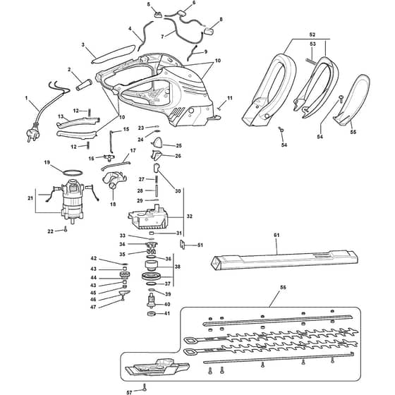 SH 60 PRO - 2010-2011 - 253060002/06 - Stiga Hedge Trimmer Hedge Trimmer Diagram