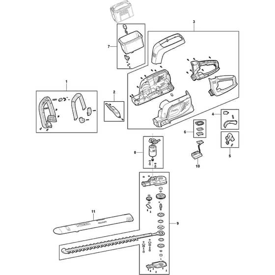 SHT 500 AE - 2021-2022 - 278300008/ST2 - Stiga Hedge Trimmer Battery hedge trimer Diagram
