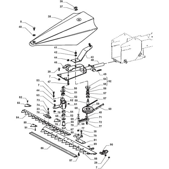 SILEX 87 B - 2009-2022 - 210870022/09 - Stiga Scythe Blade Diagram