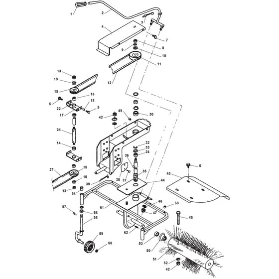 Silex 95 H - 2010-2025 - 219510032/10 - Stiga Tiller Front adjustable brush 105 cm Diagram
