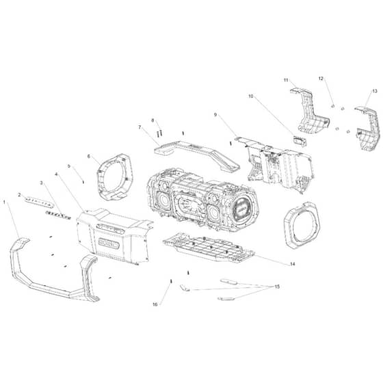 EGO SK1800E - Outdoor Speaker (Feb 2025) Main Assy Diagram