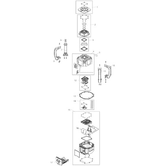 Makita SKR001 - Rechargeable Rotary Laser - Power Tool Diagram