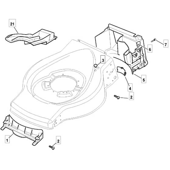 SL464 - HP454 - 2013 - 299174643/BQ - Mountfield Rotary Mower Front Conveyor Diagram