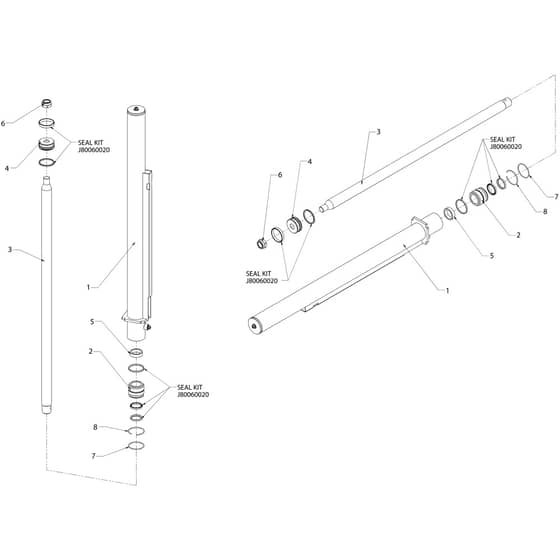 SPL 910 T -  - Efco Logsplitter Cylinder Diagram