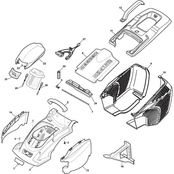 SLM 3448 AE - 2018-2019 - 294345168/ST1 - Stiga Rotary Mower Deck Diagram