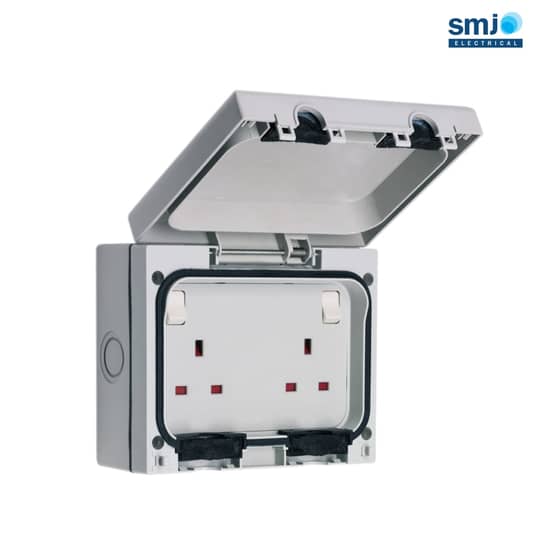 SMJ IP66 13A Socket 2 Gang - E613DB