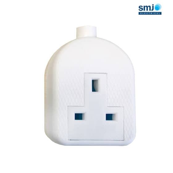 SMJ White Extension Socket 13A 1 Gang - RTS1GW