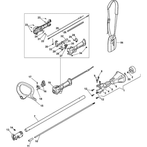 SMT 226 - 2015-2017 - 232511930/15 - Stiga Brushcutter Transmission Diagram