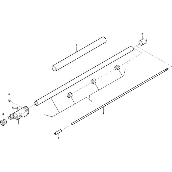SMT 226 - 2018-2022 - 287130152/ST1 - Stiga Brushcutter Extension Shaft Diagram