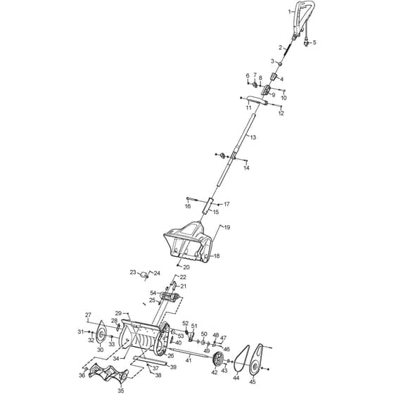 Snow Electric 31 - 2013-2018 - 18-2809-31 - Stiga Snow Thrower Electric showel Diagram
