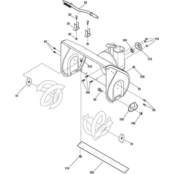 SNOW POWER - 2010-2011 - 18-2847-30 - Stiga Snow Thrower Auger Housing Diagram