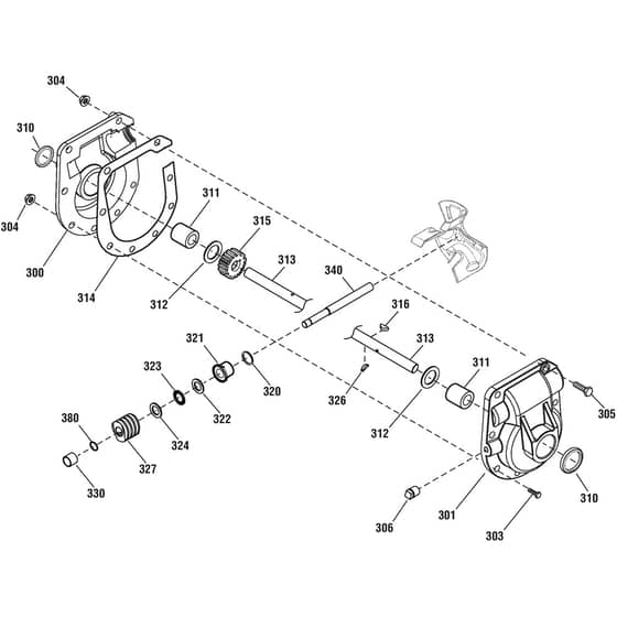 SNOW POWER - 2014-2018 - 18-2847-34 - Stiga Snow Thrower Gear case Diagram
