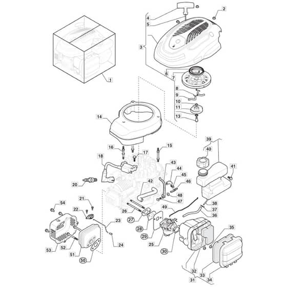 SP160 R - 2021-2023 - 299439043/MC - Mountfield Rotary Mower Engine Carb Tank Diagram