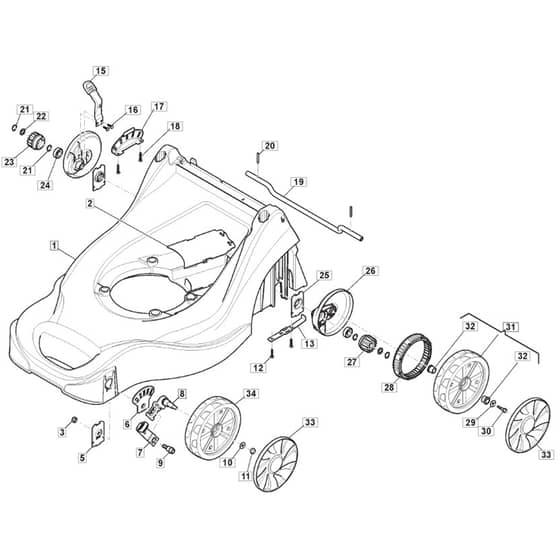 SP164 - 2019-2023 - 297412048/MC - Mountfield Rotary Mower Deck Diagram