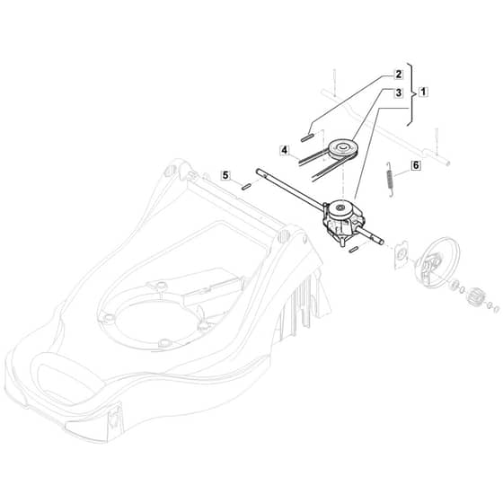 SP164 - 2017-2019 - 297412048/WX - Mountfield Rotary Mower Transmission Diagram