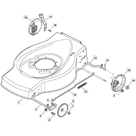 SP180 - 2013-2014 - 299274623/SF - Mountfield Rotary Mower Deck Diagram