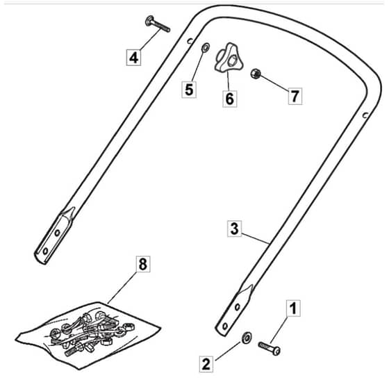 SP180 - 2013-2014 - 299274623/SF - Mountfield Rotary Mower Lower Handle Diagram