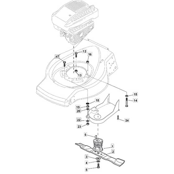 SP184 - 2010-2013 - 299274643/SF - Mountfield Rotary Mower Blade Diagram