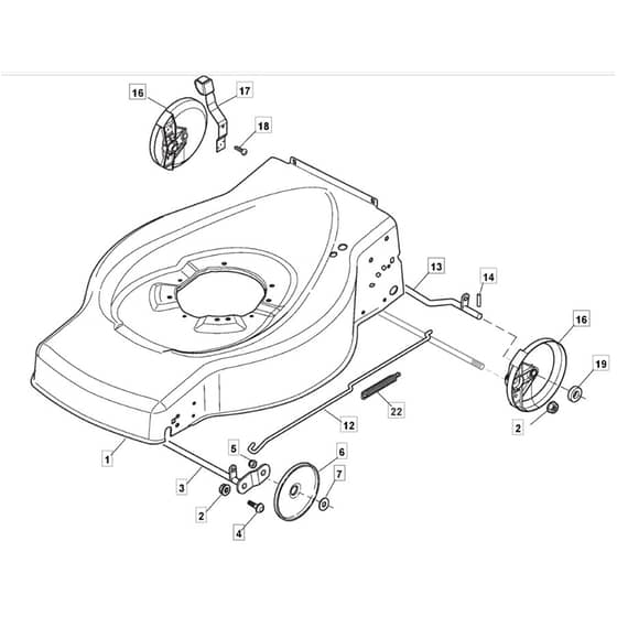 SP184 - 2010-2013 - 299274643/SF - Mountfield Rotary Mower Deck Diagram