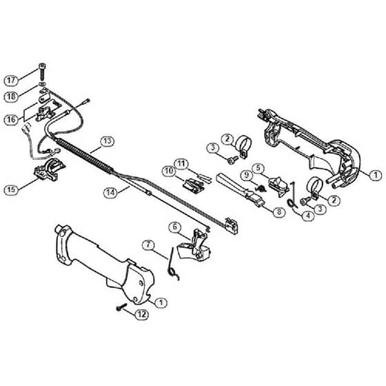 Genuine Stihl SP200 / H - Control handle