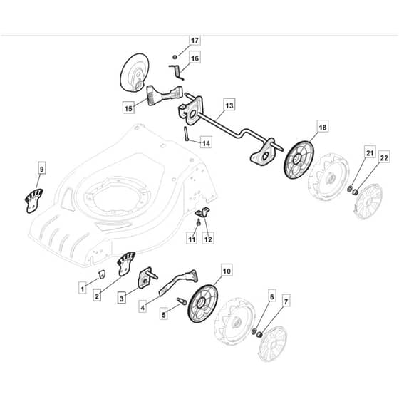 SP425 - 2012-2013 - 295432038/M12 - Mountfield Rotary Mower Height Adjusting Diagram