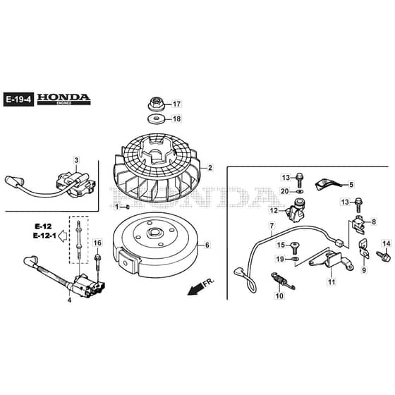 SP425 - 2015-2019 - 295432038/M15 - Mountfield Rotary Mower Flywheel GCV160A0 S4 GB SD Diagram