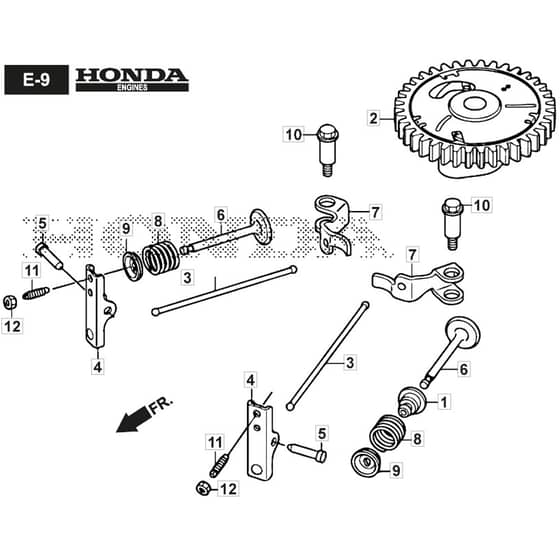 SP425 - 2020-2021 - 2L0432038/M19 - Mountfield Rotary Mower Camshaft Diagram