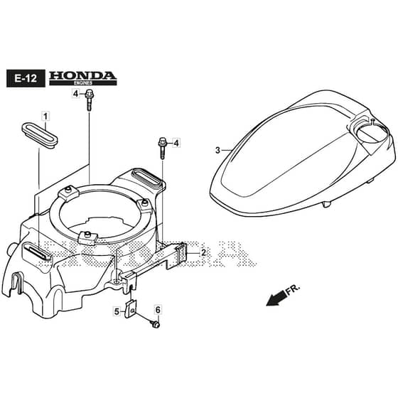 SP425 - 2020-2021 - 2L0432038/M19 - Mountfield Rotary Mower Fan Cover Diagram