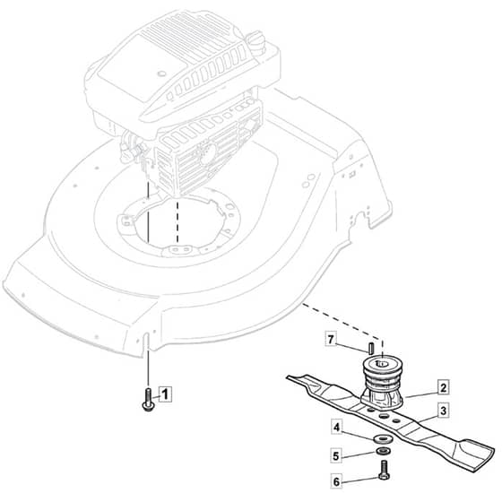 SP425 R - 2015-2018 - 299439038/M15 - Mountfield Rotary Mower Blade Diagram