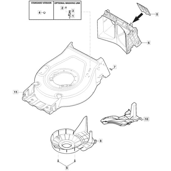 SP42 - 2021-2022 - 2L0432048/MTL - Mountfield Rotary Mower Deck Diagram