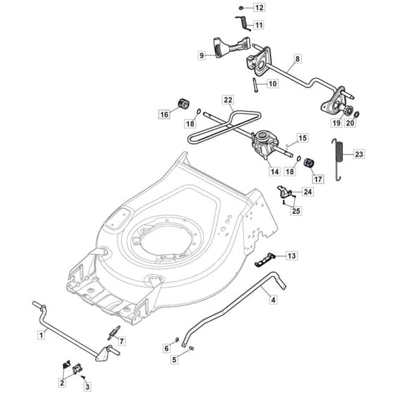 SP42 - 2021-2022 - 2L0432048/MTL - Mountfield Rotary Mower Height Adjusting Diagram