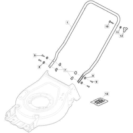 SP42 - 2021-2022 - 2L0432048/MTL - Mountfield Rotary Mower Lower Handle Diagram