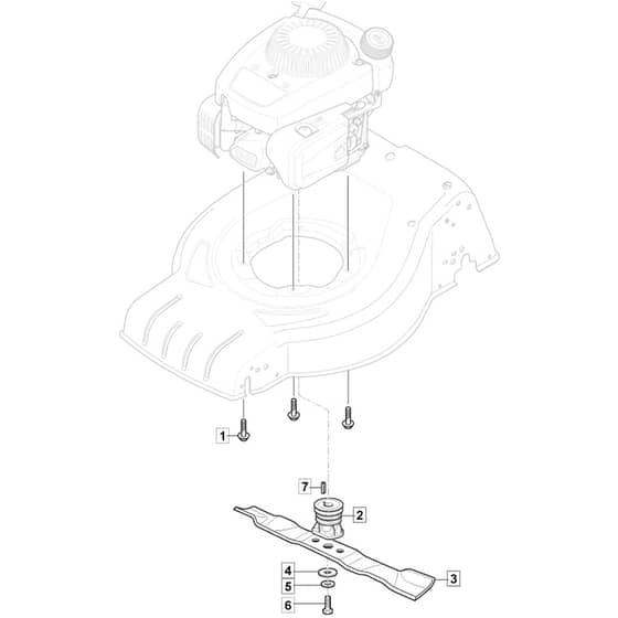 SP42 H - 2016-2017 - 295442038/SF - Mountfield Rotary Mower Blade Diagram