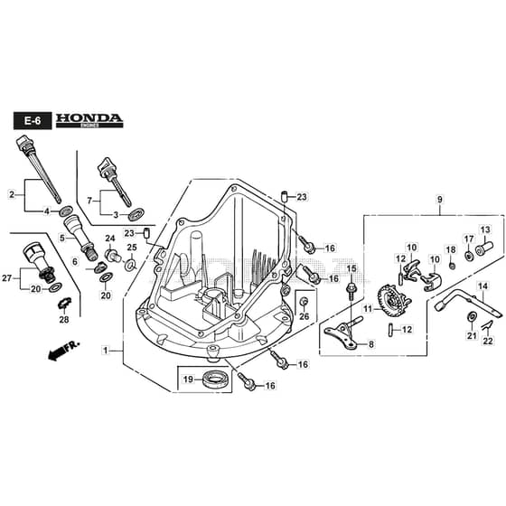 SP42 H - 2016-2017 - 295442038/SF - Mountfield Rotary Mower Oil Pan Diagram