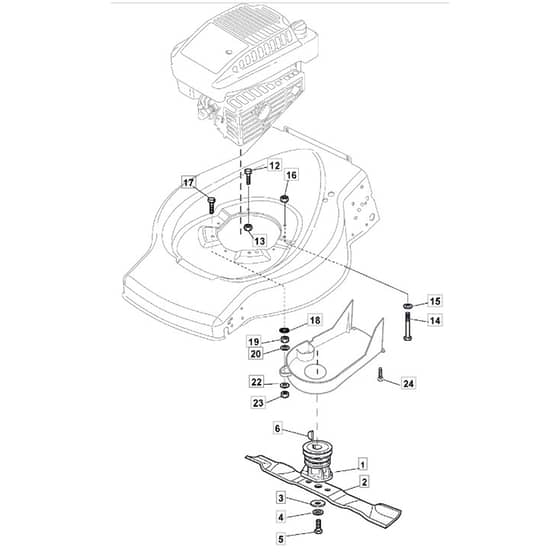 SP454 - 2013-2014 - 299294643/BQ - Mountfield Rotary Mower Blade Diagram
