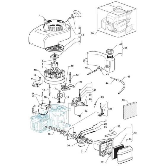 SP454 - 2013-2014 - 299294643/BQ - Mountfield Rotary Mower WBE0702 Engine Diagram
