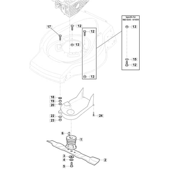 SP45 - 2020 - 299274643/M20 - Mountfield Rotary Mower Blade Diagram