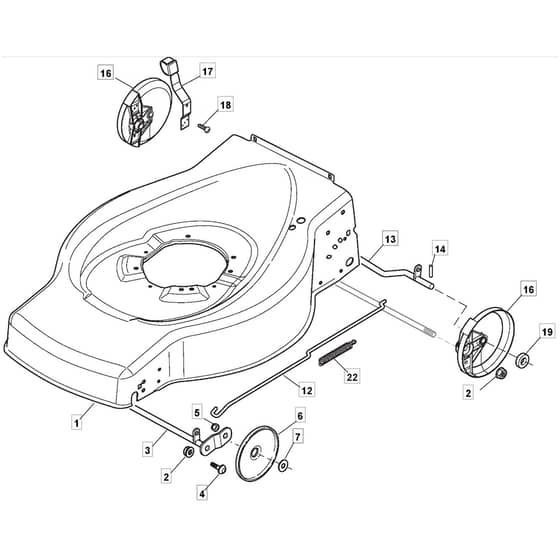 SP45 - 2014 - 299274648/M14 - Mountfield Rotary Mower Deck Diagram