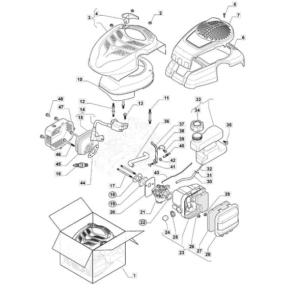 SP45 - 2017-2018 - 299274648/M17 - Mountfield Rotary Mower Engine Diagram
