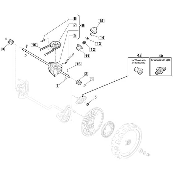SP460 PD - 2012-2013 - 295486123/MFR - Mountfield Rotary Mower Transmission Diagram