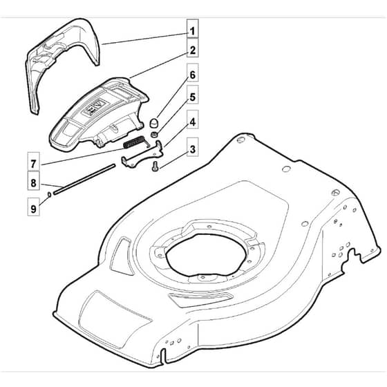 SP460 SD - 2012-2013 - 295486823/MFR - Mountfield Rotary Mower Ejection Guard Diagram