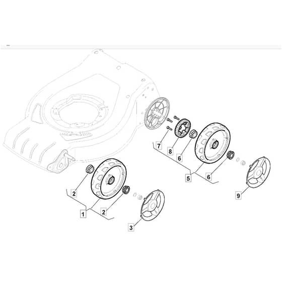 SP465 - 2014 - 295486833/MFR - Mountfield Rotary Mower Wheels Diagram