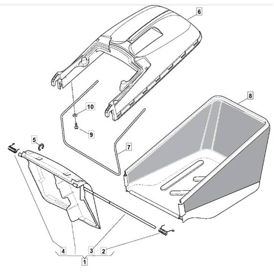 SP465 R - 2008-2013 - 294489038/UM8 - Mountfield Rotary Mower Grass Bag Diagram