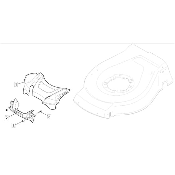 SP465 R - 2015-2018 - 299489038/M15 - Mountfield Rotary Mower Mask Diagram