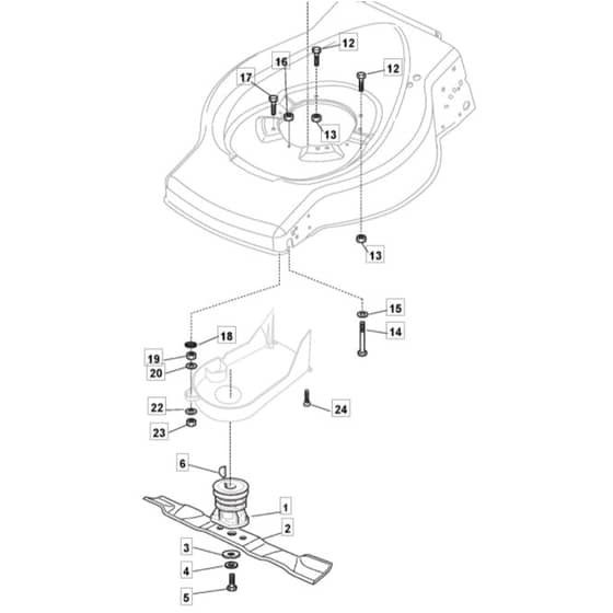 SP46 - 2014 - 299274643/M13 - Mountfield Rotary Mower Blade Diagram