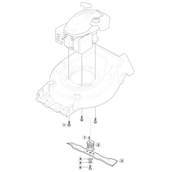 SP46 B - 2021-2022 - 2L0482128/MTF - Mountfield Rotary Mower Blade Diagram